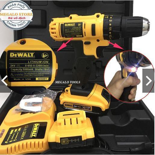 Khoan pin DEAWT 24V pin đủ 24v - 24v dwat