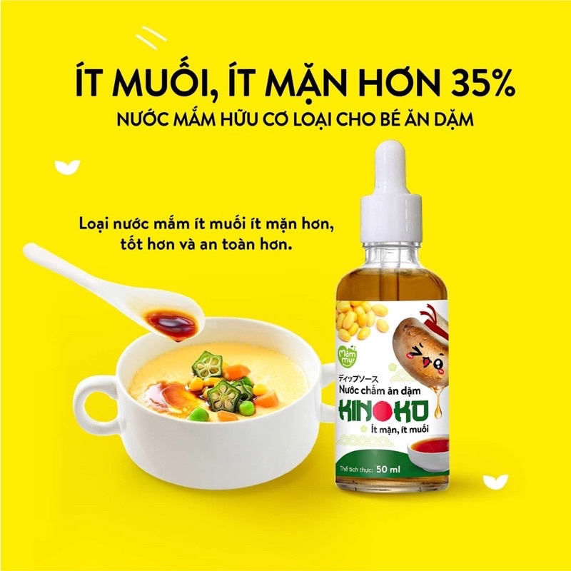 Nước mắm Mămmy từ nấm tươi Nhật Bản hiệu Kinoko dành cho bé ăn dặm