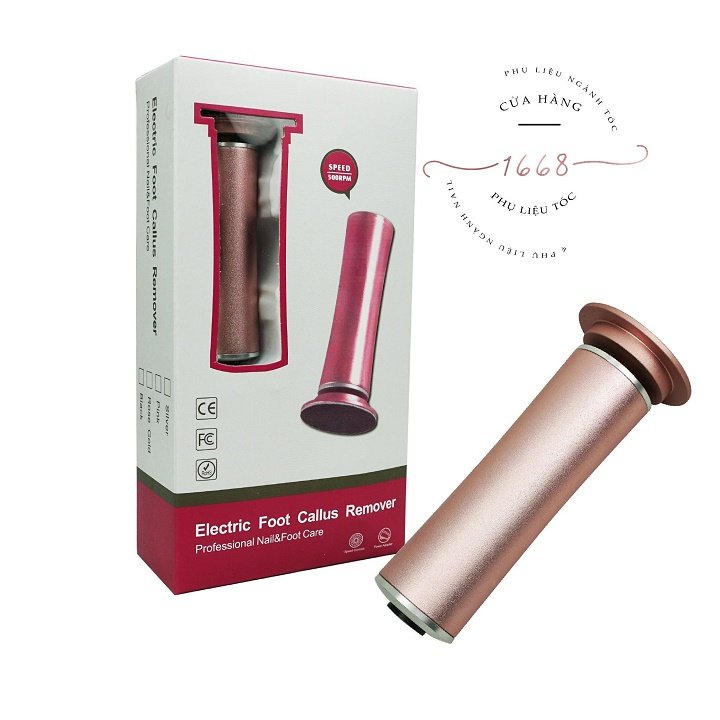 Máy Chà Gót Chân, Tẩy Tế Bào Chết Cho Tiệm Nail, Cá Nhân Tại Nhà - Tặng Kèm 60 Miếng Chà