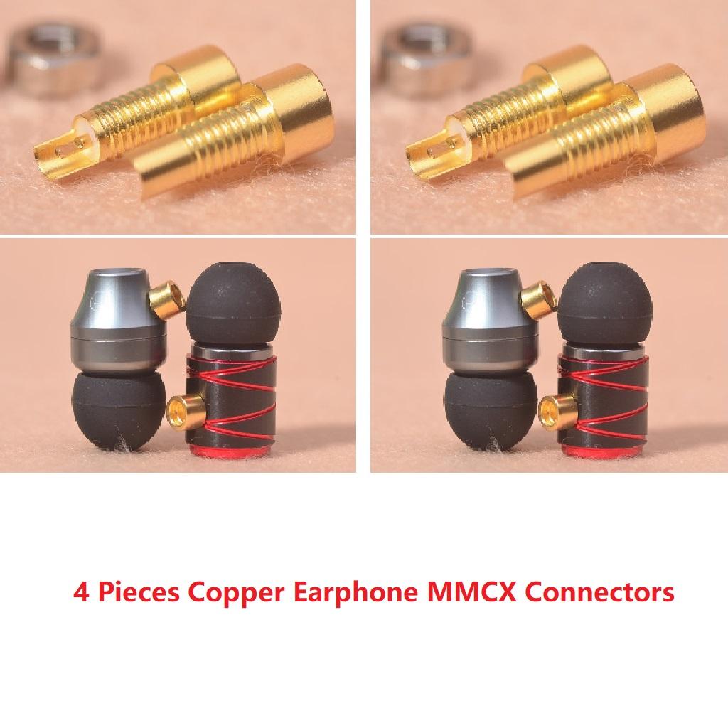 4x Pure Copper Plated Headphone Connector MMCX Screws Earphone Accessories