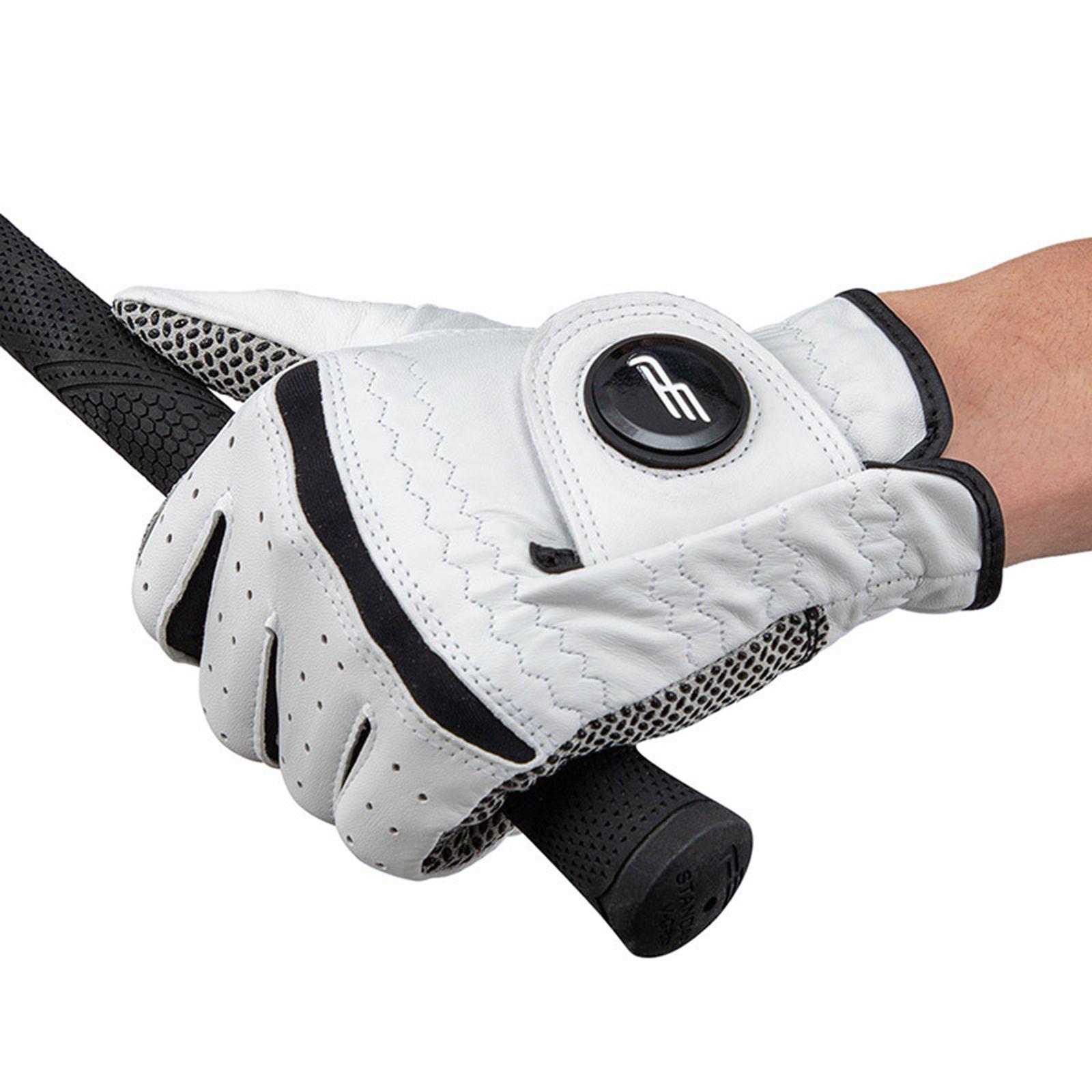 Men Golf Glove Left Hand Soft Breathable Golfer Gloves with Golf Marker
