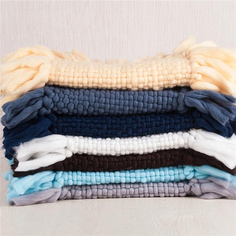 50X50Cm Đan Chăn Lông Cừu Cho Bé Sơ Sinh Đạo Cụ Chụp Ảnh Chụp Ảnh Bé Yêu Chất Độn Flokati Fotografia Buổi Chụp Ảnh Phụ Kiện