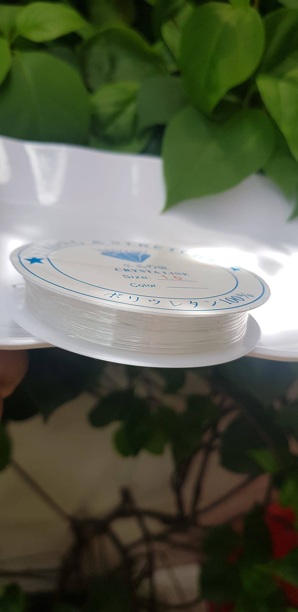 Khoanh tròn cuộn Thun Dẻo Màu trắng nhỏ chuyên xỏ tất cả vòng đeo tay Thun dẻo trắng xỏ vòng tay nam nữ ạ