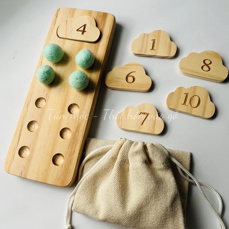 Bộ học số đám mây Montessori / công cụ học toán