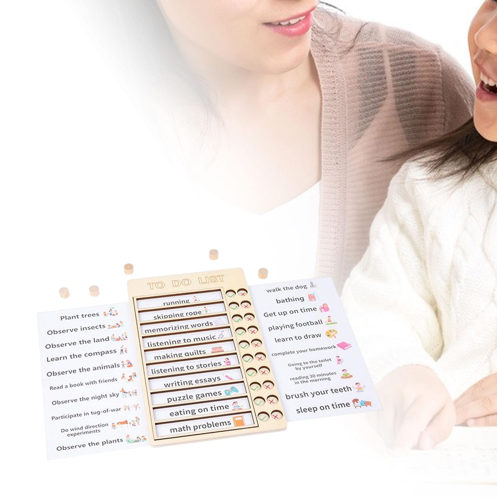 Memo List Boards with Cardstocks for Planning Reminder Kids
