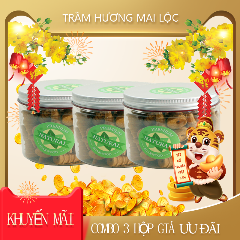 Nụ trầm hương Cao Cấp Hộp Bạc Combo 3 hộp