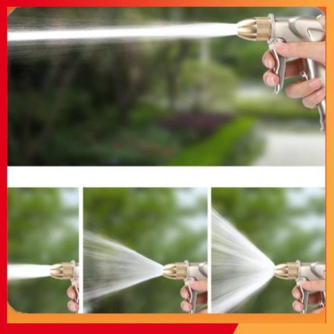 Bộ dây vòi xịt nước rửa xe,tưới cây . tăng áp 3 lần,loại 3m, 5m 206701 đầu đồng,cút đồng,nối đồng+ tặng đai