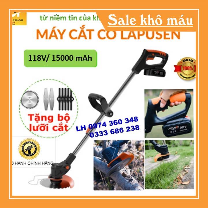 Máy cắt cỏ, tỉa cành cầm tay LAPUSEN 118V pin khủng 15 cell... Hàng nhập khẩu Đức.