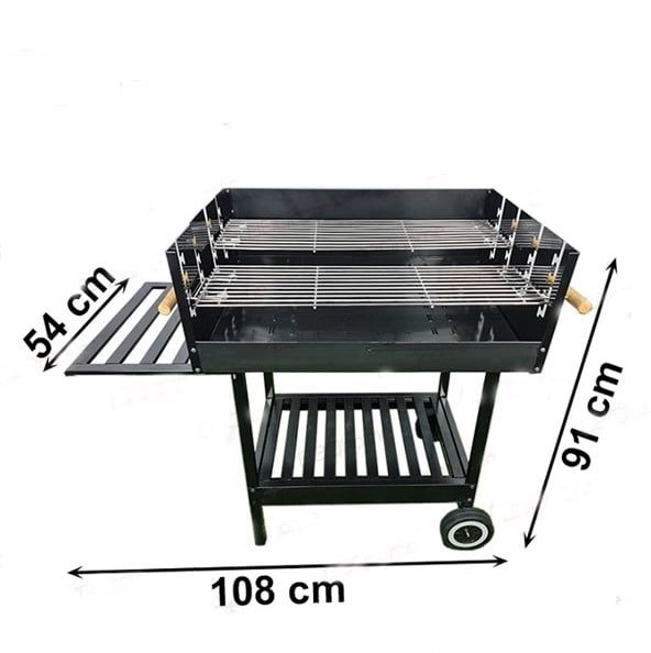 Bếp nướng Landmann CK350, Bếp nướng BBQ, Bếp nướng than hoa ngoài trời, có bánh xe tiện dụng