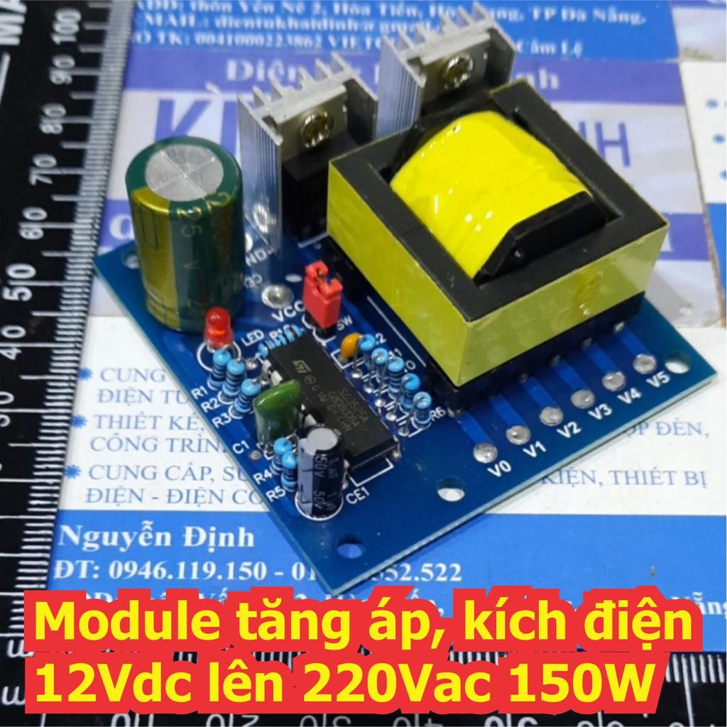 Module tăng áp, kích điện 12Vdc lên 220Vac 150W kde7161