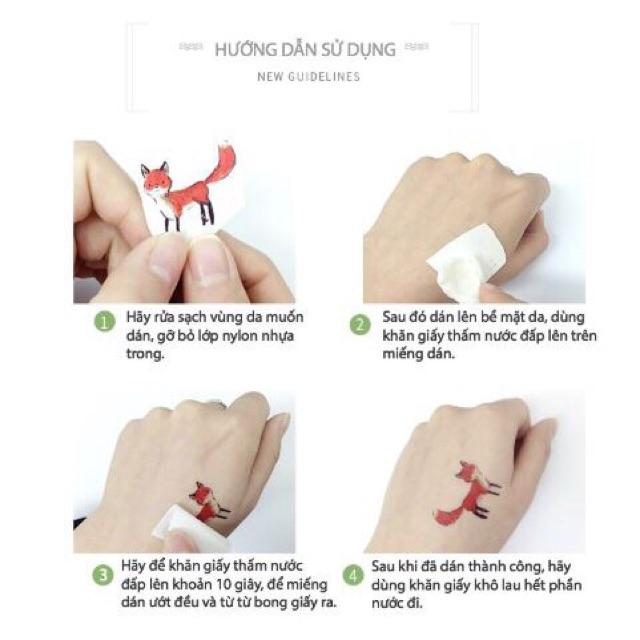 Set Nhiều Mẫu anime, xăm 3D Hình Xăm Dán, Hình Xăm henna mini Tattoo Cao Cấp