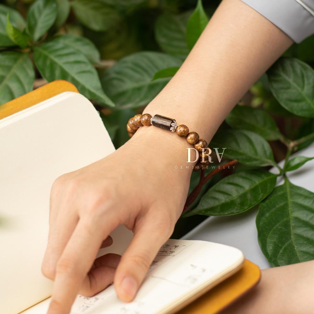Vòng Tay Trầm Hương Nữ Mix Đốt Trúc Sánh Chìm