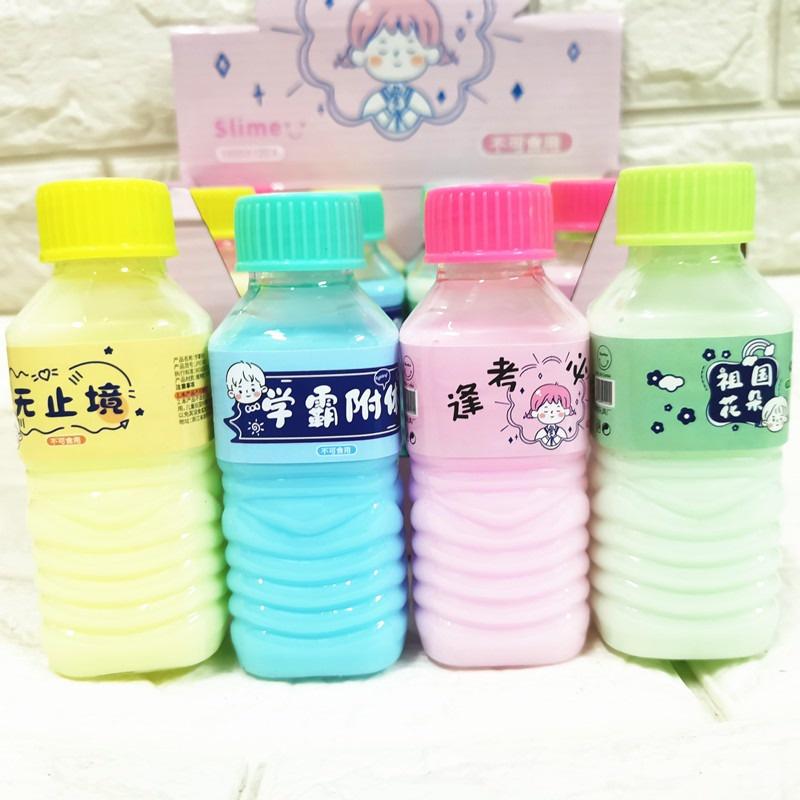 Slime CHAI SỮA 200ML chất thạch màu rainbow pastel cực đẹp Đồ chơi hũ slam chất nhầy ma thuật squishy