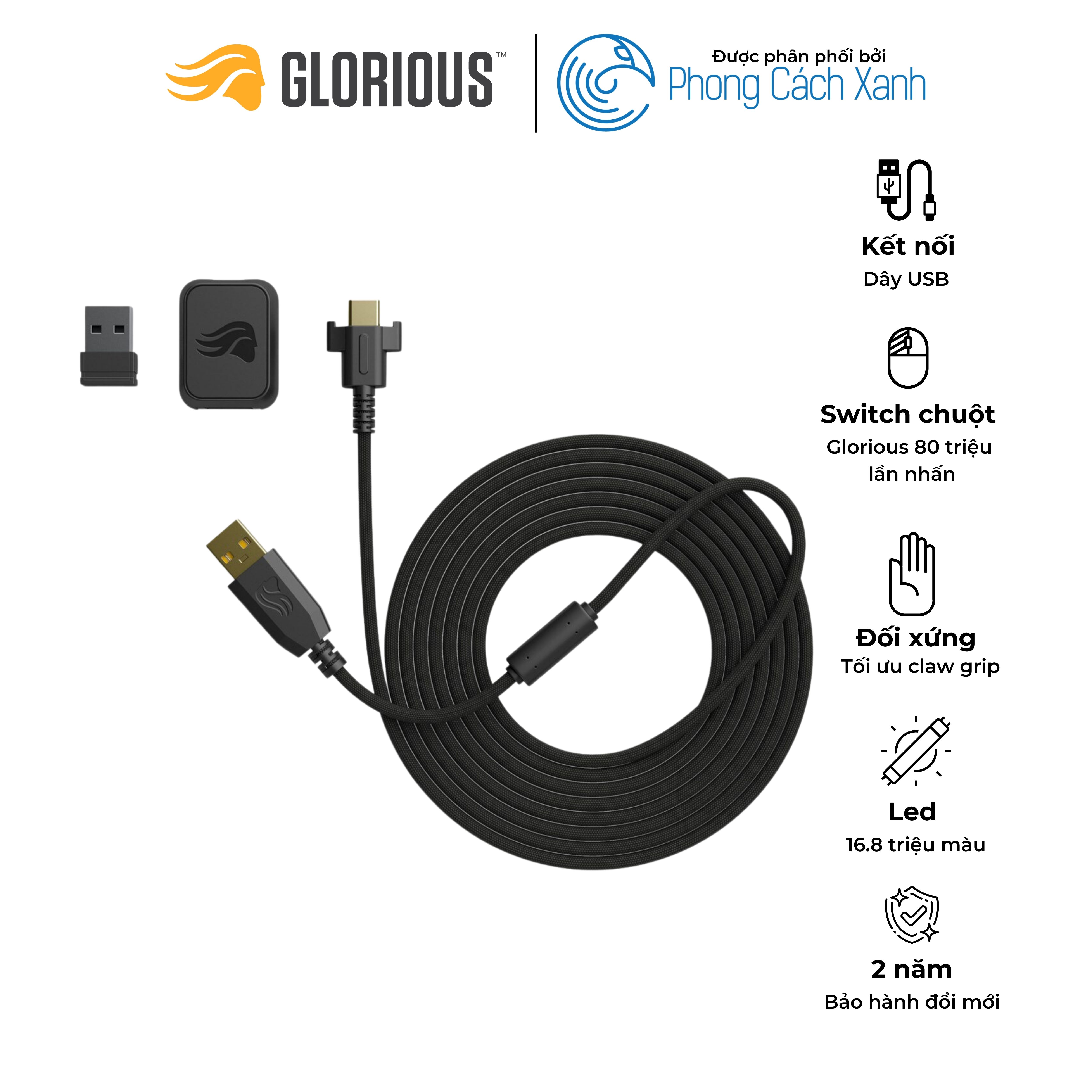 Chuột không dây siêu nhẹ Glorious Model O 2 Wireless | Matte - Hàng Chính Hãng