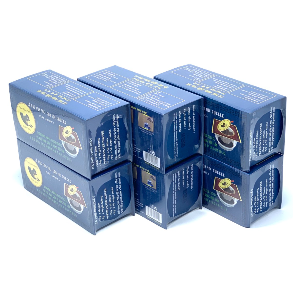 Cà phê con sóc phin lọc giấy hộp xanh
