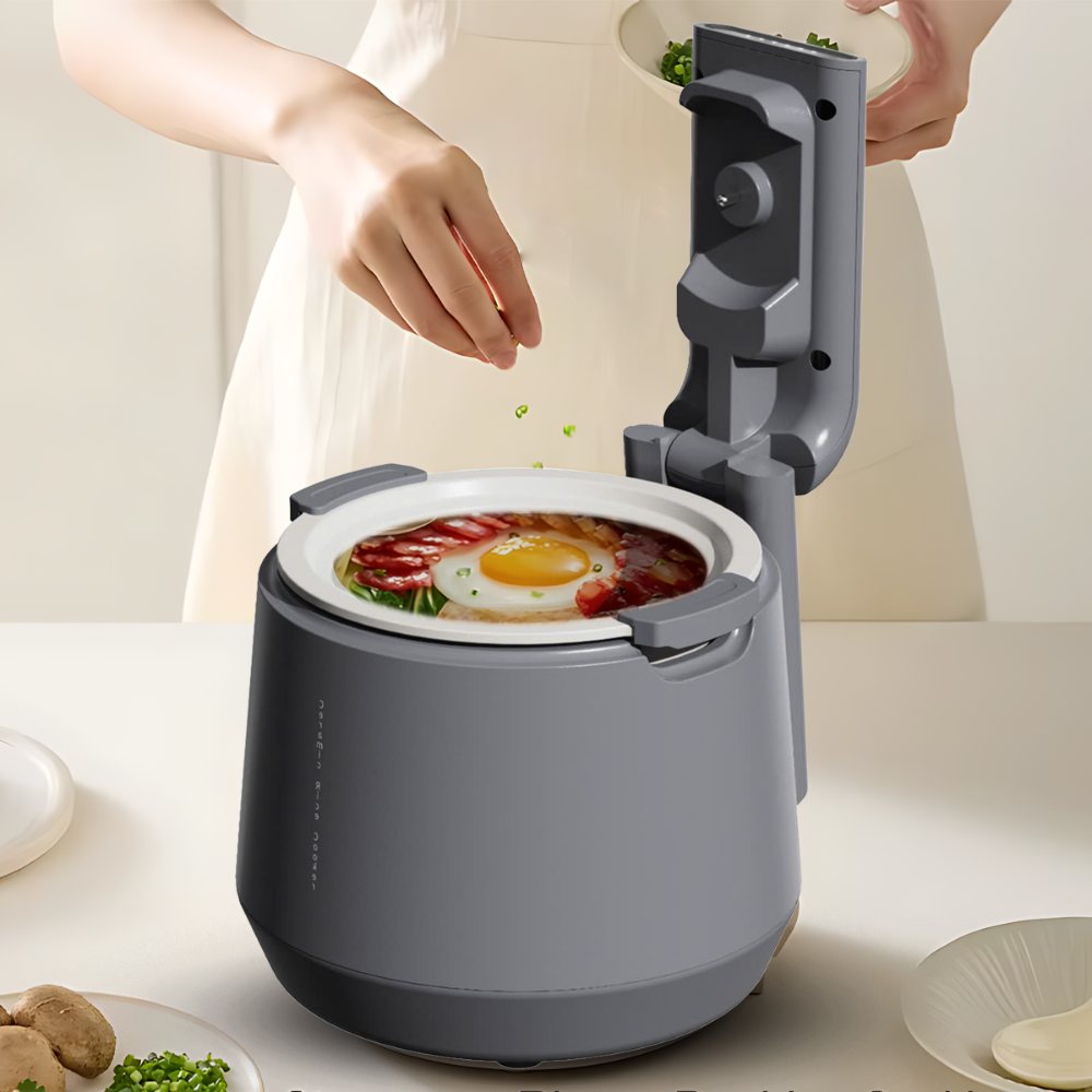 Nồi Cơm Điện Áp Suất Lòng Sứ Dưỡng Sinh Mishio MK396 dung tích 0.8L cho 1-2 người – Bí Quyết Cho Cơm Gạo Lứt - Hàng chính hãng