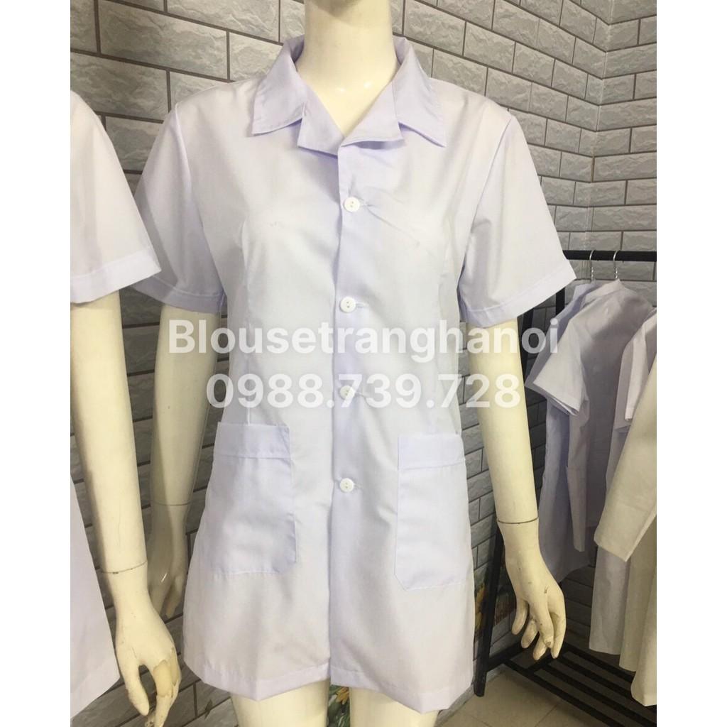 Áo Blouse Trắng - Áo Bác Sĩ, Dược Sĩ, Phòng Thí Nghiệm - Blouse trắng Hà Nội