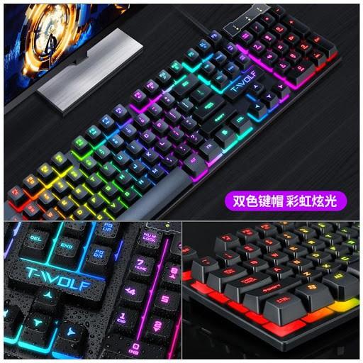 Bộ Bàn Phím Giả Cơ Gaming Gear TWOLF TF20 Led RGB (BH 12 Tháng)