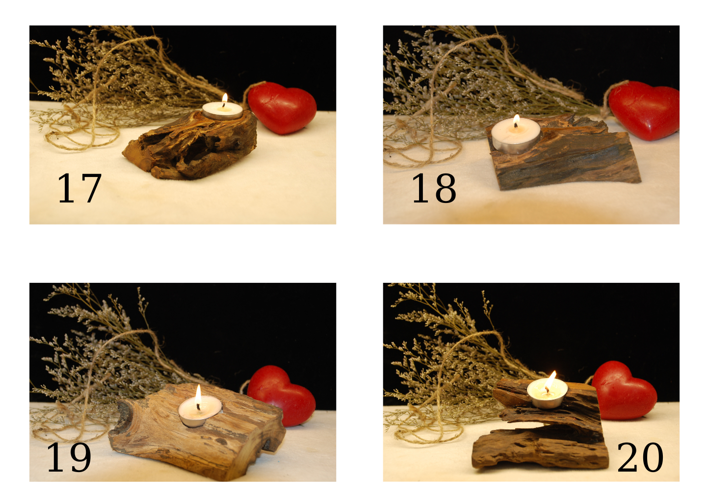 Đế nến Tealight 1 viên thiên nhiên