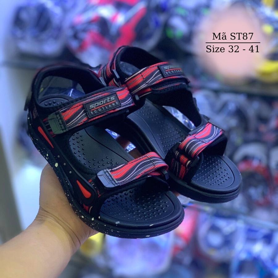 Giày sandal quai ngang cho bé trai 6 - 15 tuổi dép quai hậu trẻ em đi học đi chơi dáng thể thao năng động cá tính ST87