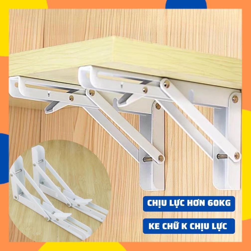 Bộ 2 Bản Lề Gập Thông Minh Chất Liệu Thép Sơn Tĩnh Điện - Giá Đỡ,Ke Đỡ Gập Chịu Lực 85Kg K187