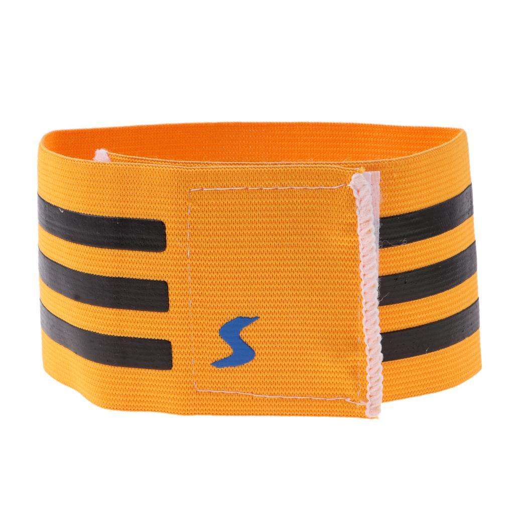 2pcs Football Soccer Elastic Captain Armband Basketball Player Bands Orange