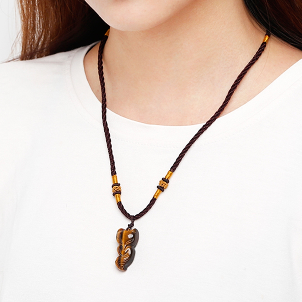 Mặt Dây Chuyền Cữu Vĩ Hồ Cáo Chín Đuôi Opal Tự Nhiên Tặng Dây Đeo 45CM