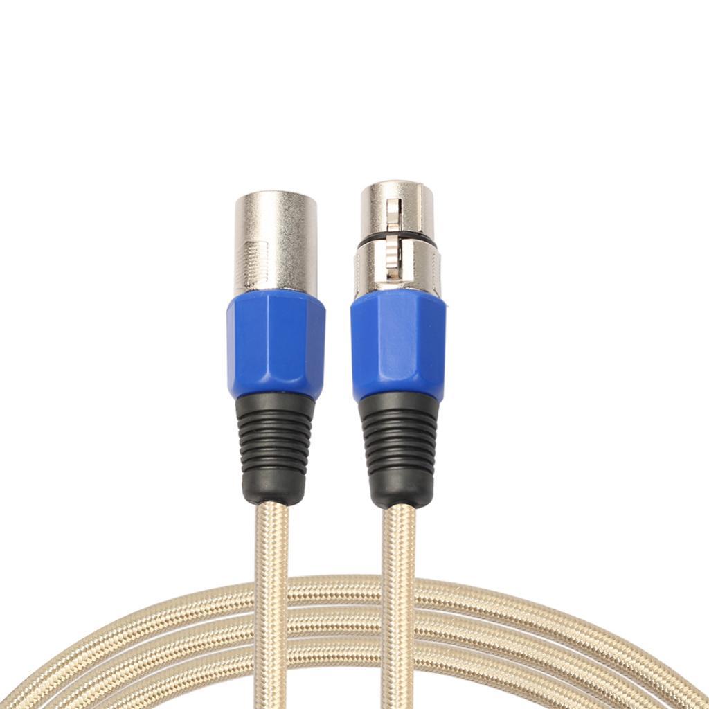 Stereo XLR Male to Female Microphone Mic Cable for Guitar Amplifier
