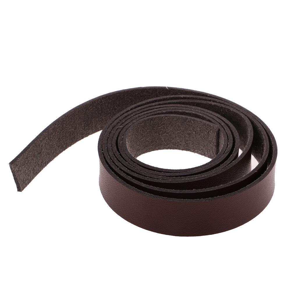 2x 2 Meters Long DIY Craft Leather Bracelet 15mm Wide Black