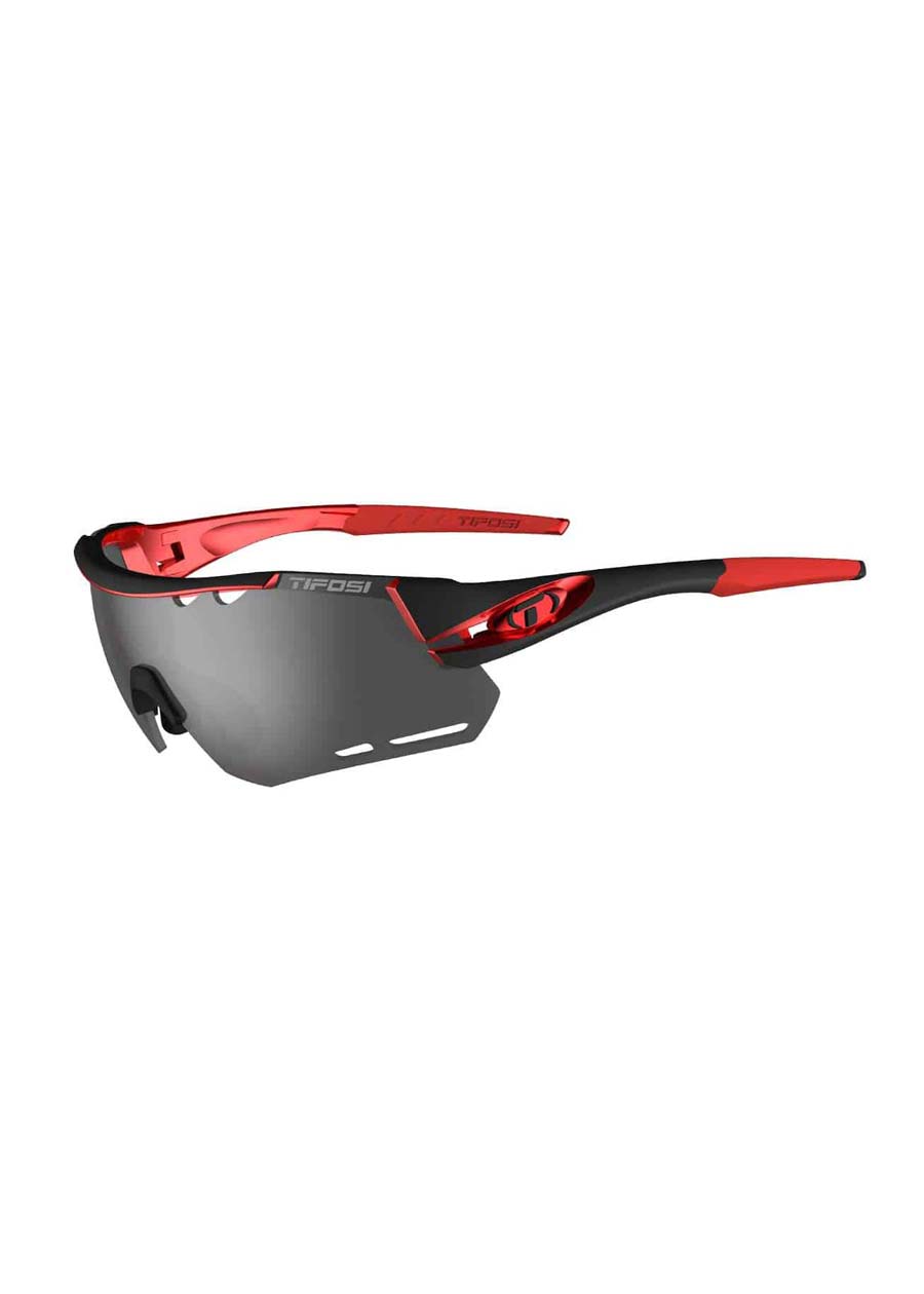 Kính mát thể thao Unisex Tifosi Alliant - Gọng Black / Red, Bộ 3 tròng Smoke / AC Red / Clear