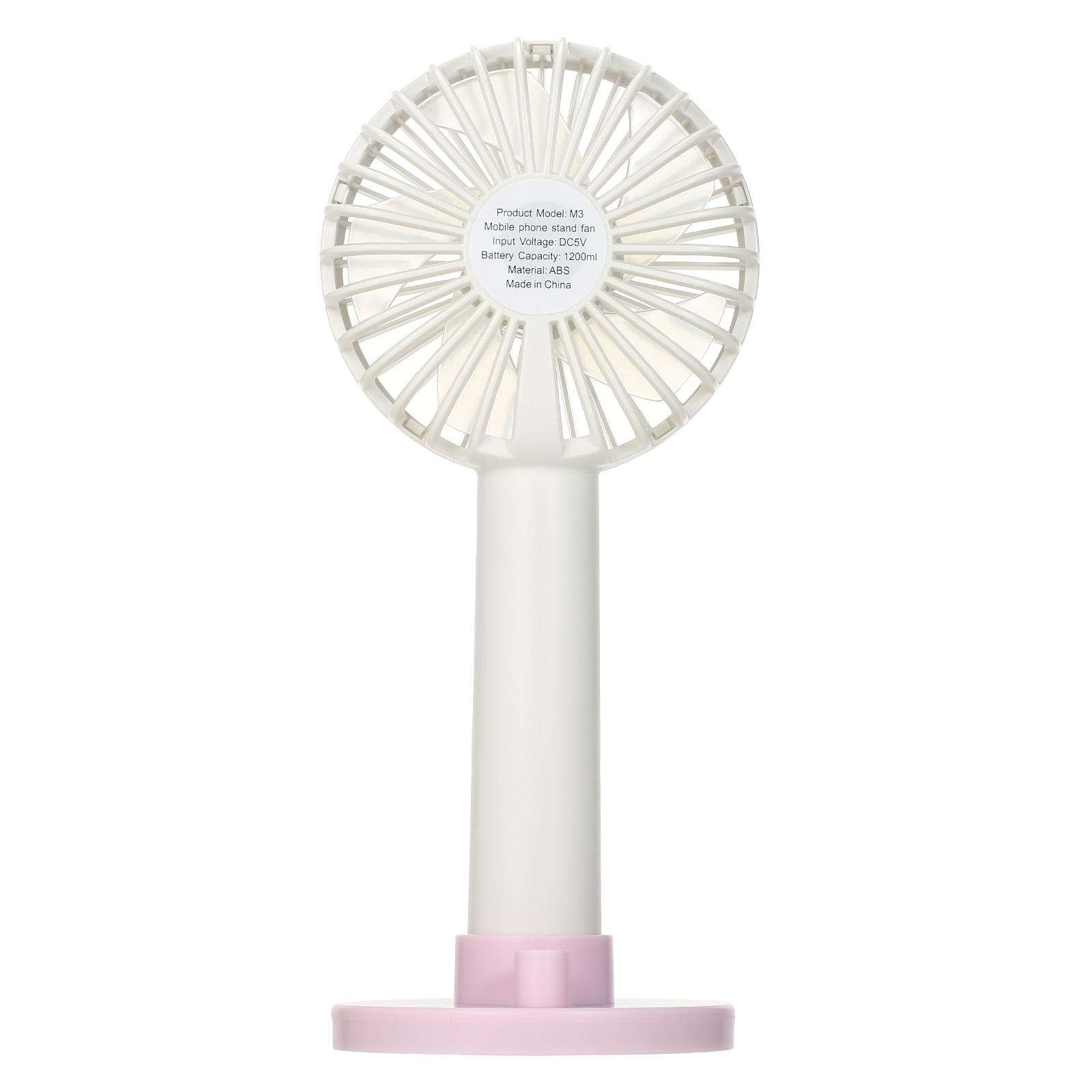 Quạt cầm tay mini 3 chế độ gió, sạc USB, có giá đỡ gương, bút để trên bàn