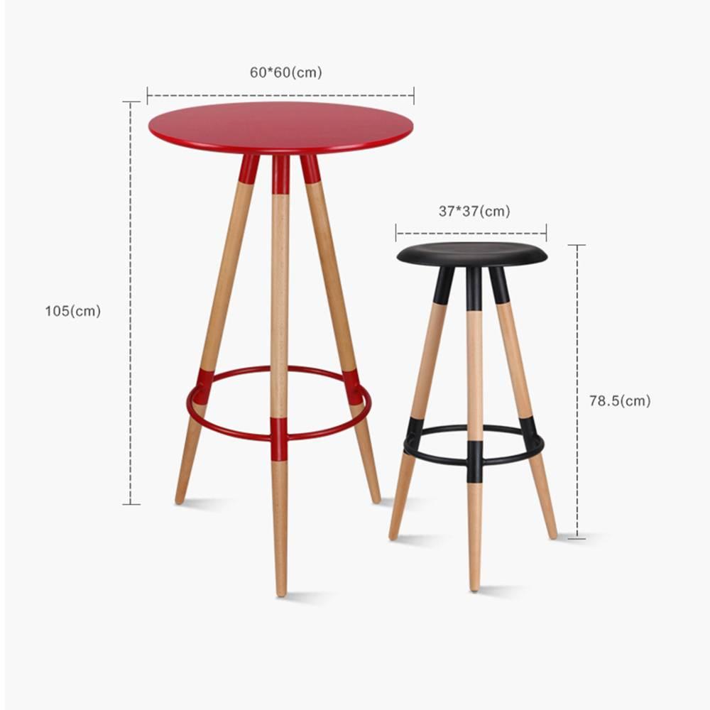 Ghế Bar Bodo Mặt Nhựa Đúc Chân Gỗ Sồi IBIE