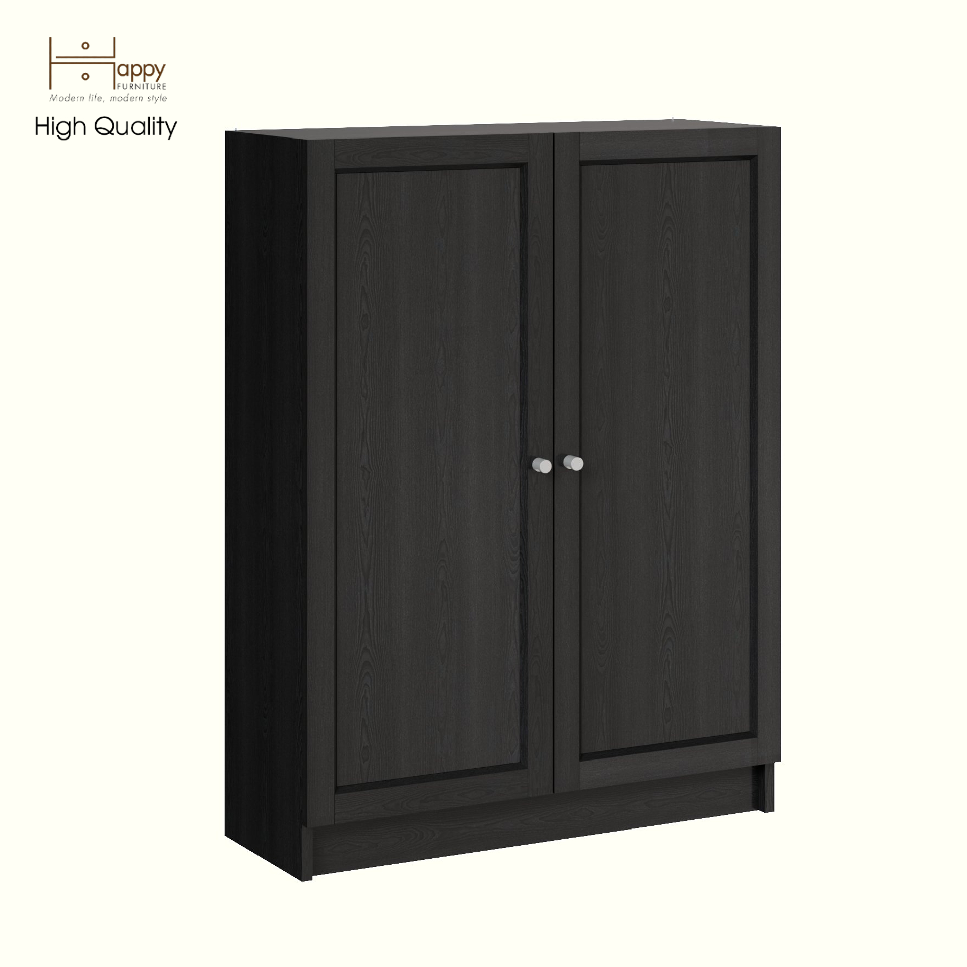 [Happy Home Furniture] CATY, Kệ sách 3 tầng 2 cửa mở, 80cm x 30cm x 106cm ( DxRxC), KSA_054