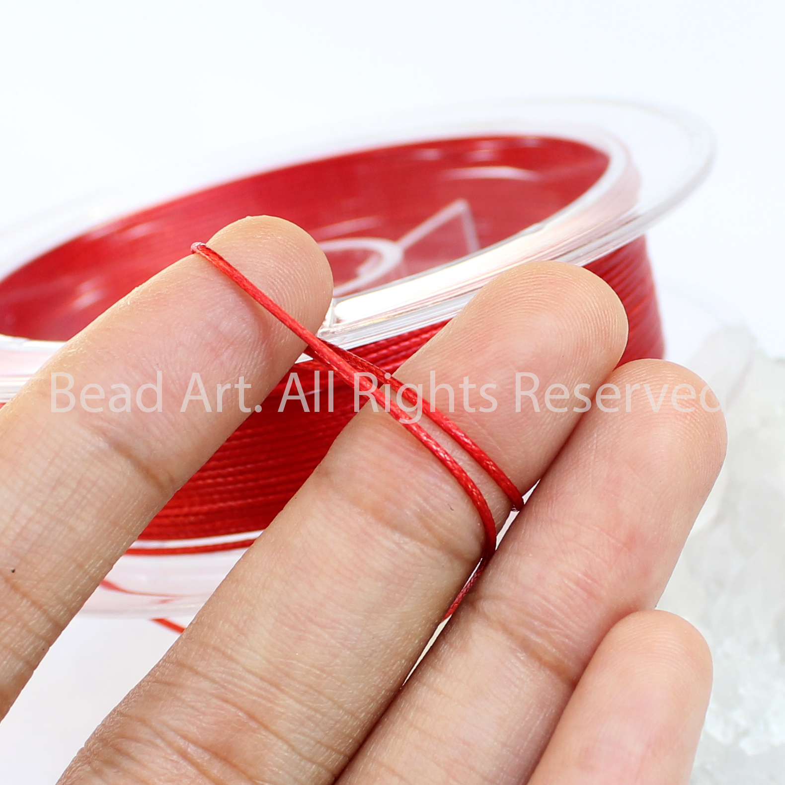 0.5MM/1MM Dây Sáp Bóng Màu Đỏ, Dùng Thắt Vòng Tay, Dây Đeo, Vòng Cổ, Trang Sức - Bead Art