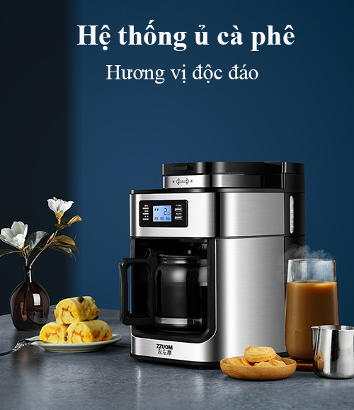 Máy pha cà phê từ hạt tự động hai trong một, chức năng nghiền hạt độc lập và giữ ấm cà phê Hàng Chính Hãng