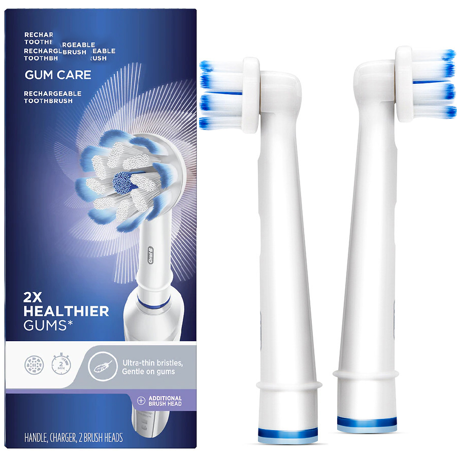 Cho máy Oral B Braun, bộ 4 Đầu Bàn Chải đánh răng điện thay thế MIHOCO EB60-P New Gum Care, sợi cước siêu mềm, cho răng lợi nhạy cảm