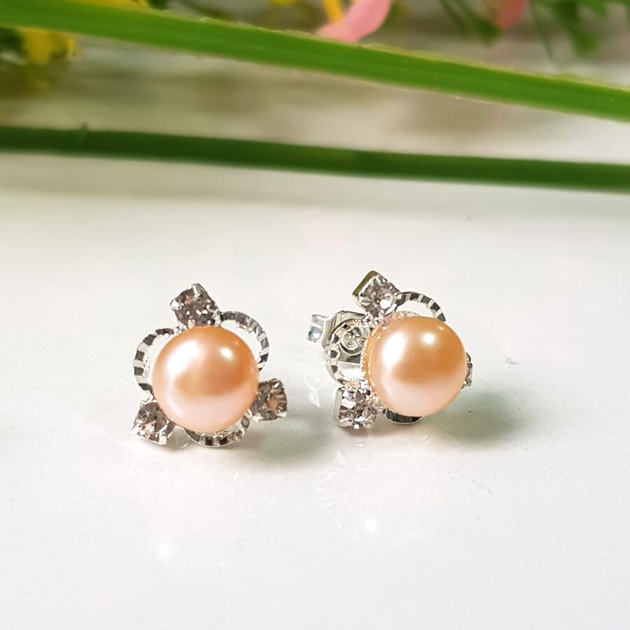 Bông Khuyên Tai Ngọc Trai Kiểu Nụ Cánh Sen - Trang Sức Cô Tấm - Lotus Pearl - CTJ6806