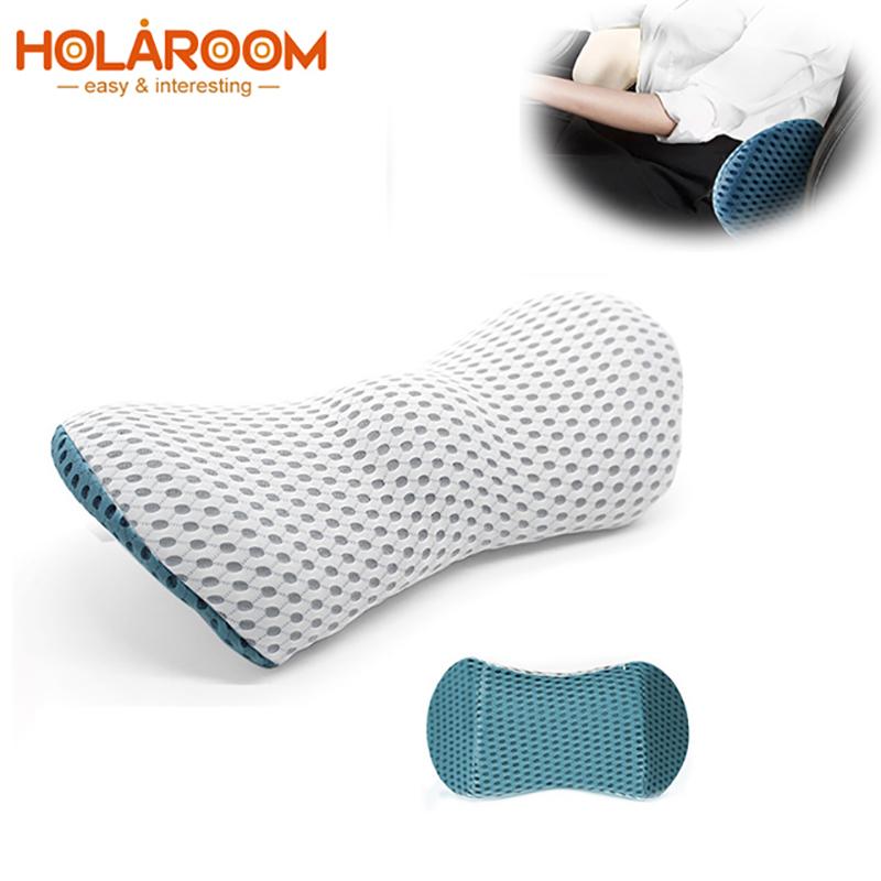 Thoáng Khí Nhớ Cotton Vật Lý Trị Liệu Gối Thắt Lưng Eo Cho Ghế Ô Tô Đau Lưng Đệm Hỗ Trợ Giường Sofa Văn Phòng Ngủ Gối