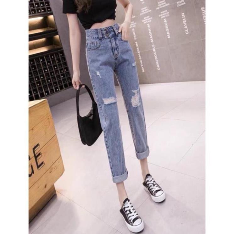 Quần baggy - quần jean baggy nữ cạp cao MaiAnh.88 phong cách Street style hack chân dài