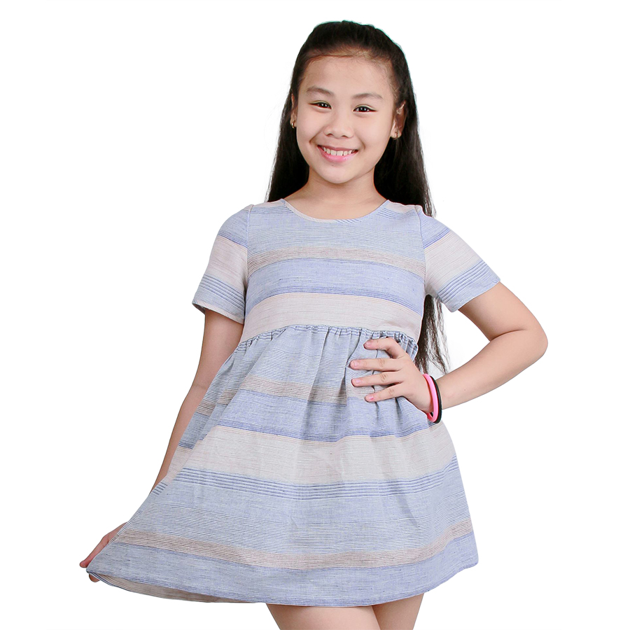 Đầm Xòe Bé Gái Ugether UKID74 - Sọc