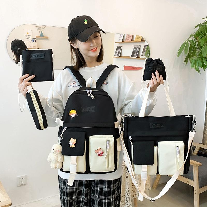 Set balo 4 món, Bao Thời Trang, Balo Chống Thấm Nam Nữ - SET 4 MÓN FASHION