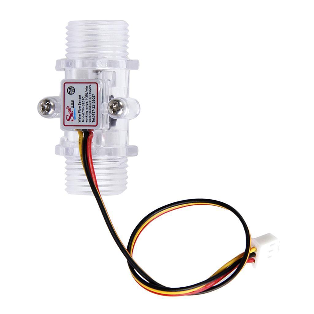 Water Flow Sensor Switch Flowmeter Hall Effect Counter Water control 1-30L/min