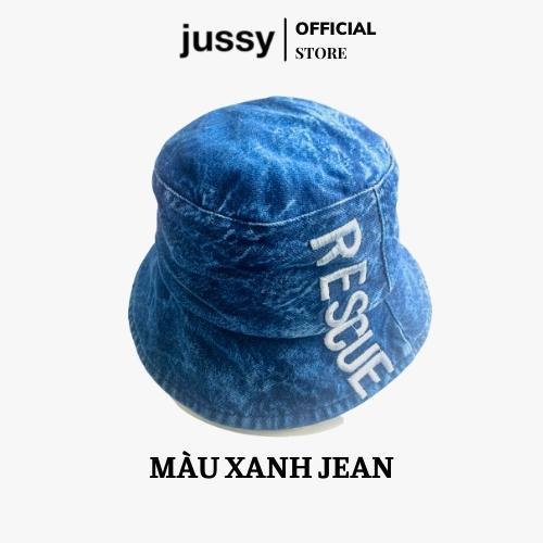 Mũ Bucket Rescue Jeans Wash Jussy Fashion Chất Vải Jean Denim Phong Cách Nón Tai Bèo Nam Nữ Thời Trang Ulzzang Unisex