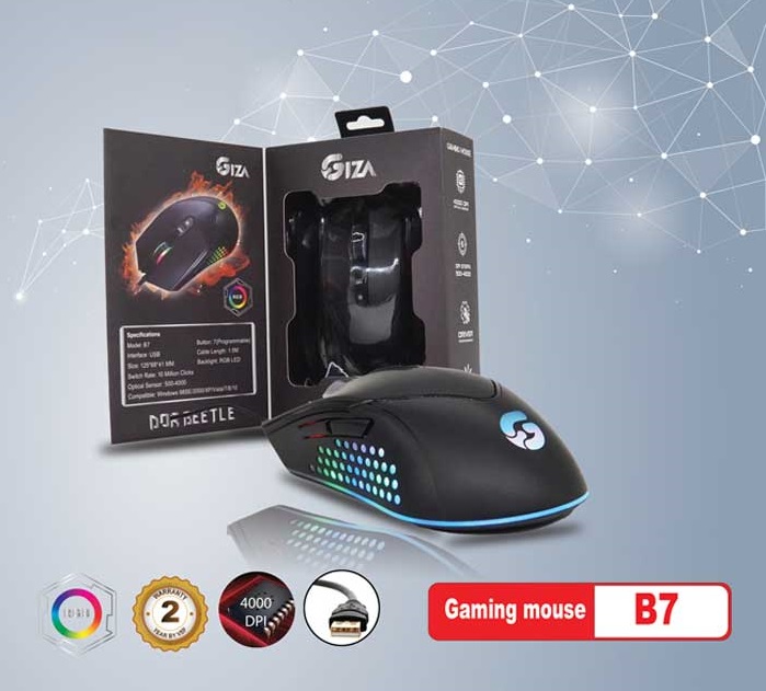 Chuột Giza B7 Gaming (4000 DPI) - NTH - Hàng Nhập Khẩu