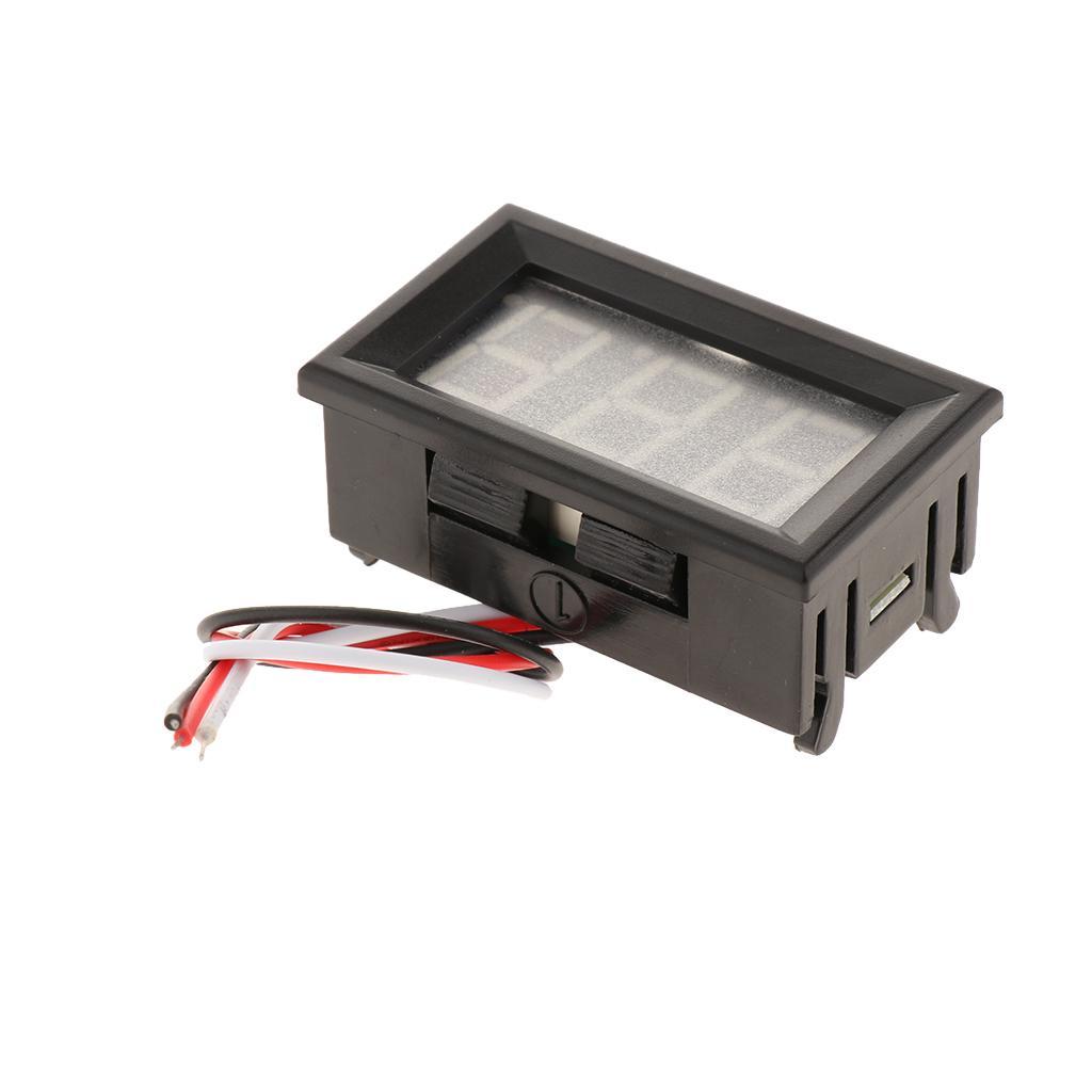 DC 0-30V 3-wire Voltage Meter LED Digital Voltmeter W/ Reverse Protection
