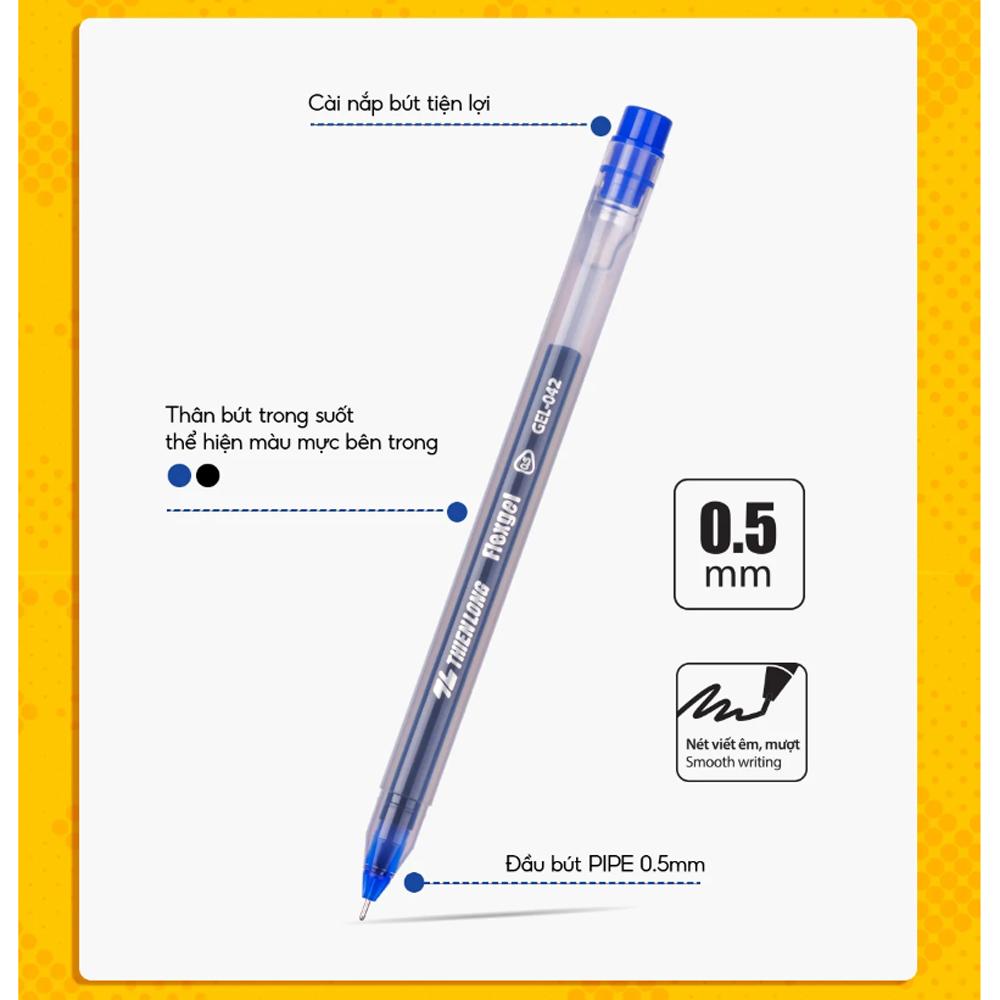 Bút Gel Flexgel 0.5 mm - Thiên Long GEL-042 - Mực Tím