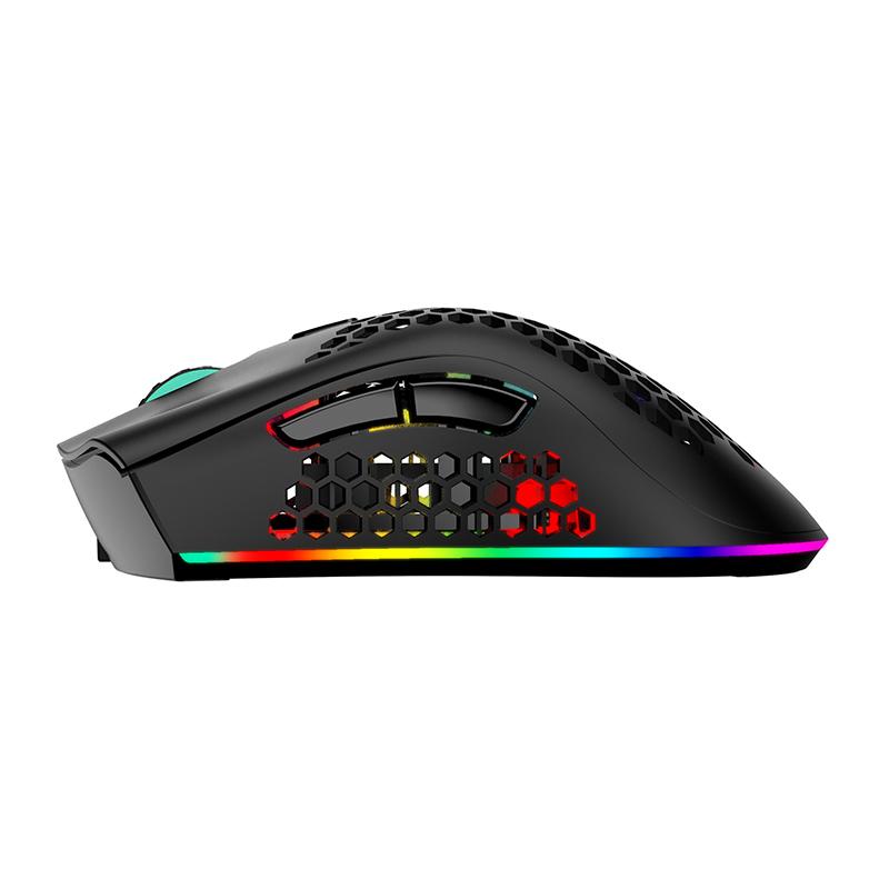 2.4GHz Không Dây Chơi Game 1600 DPI Có Thể Điều Chỉnh RGB Backlit Sạc Chuột Nhẹ Tổ Ong Vỏ Game Thủ Chuột