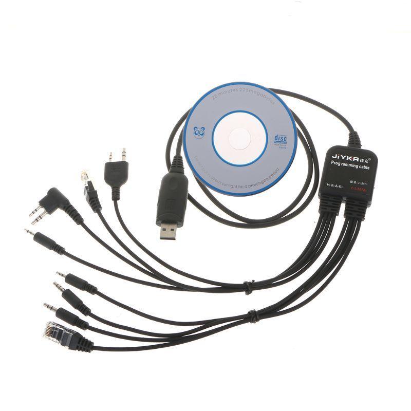 MOTOROLA Dây Cáp Lập Trình USB 8 Trong 1 Cho Baofeng Kenwood TYT QYT