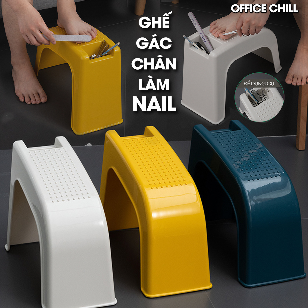 Ghế Gác Chân Làm Nail Kê Chân Làm Móng Dụng Cụ Làm Đẹp Chăm Sóc Móng Ghế Nail Nhựa Cứng Hot Bán Chạy