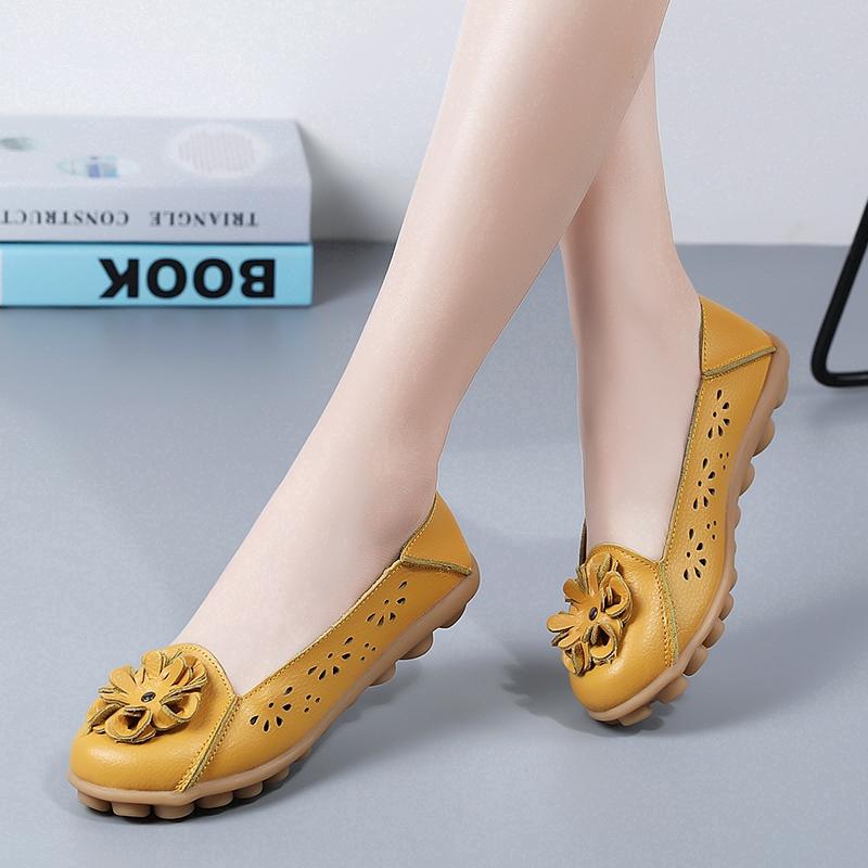 2020 Fashion women outdoor soft leather flat shoes